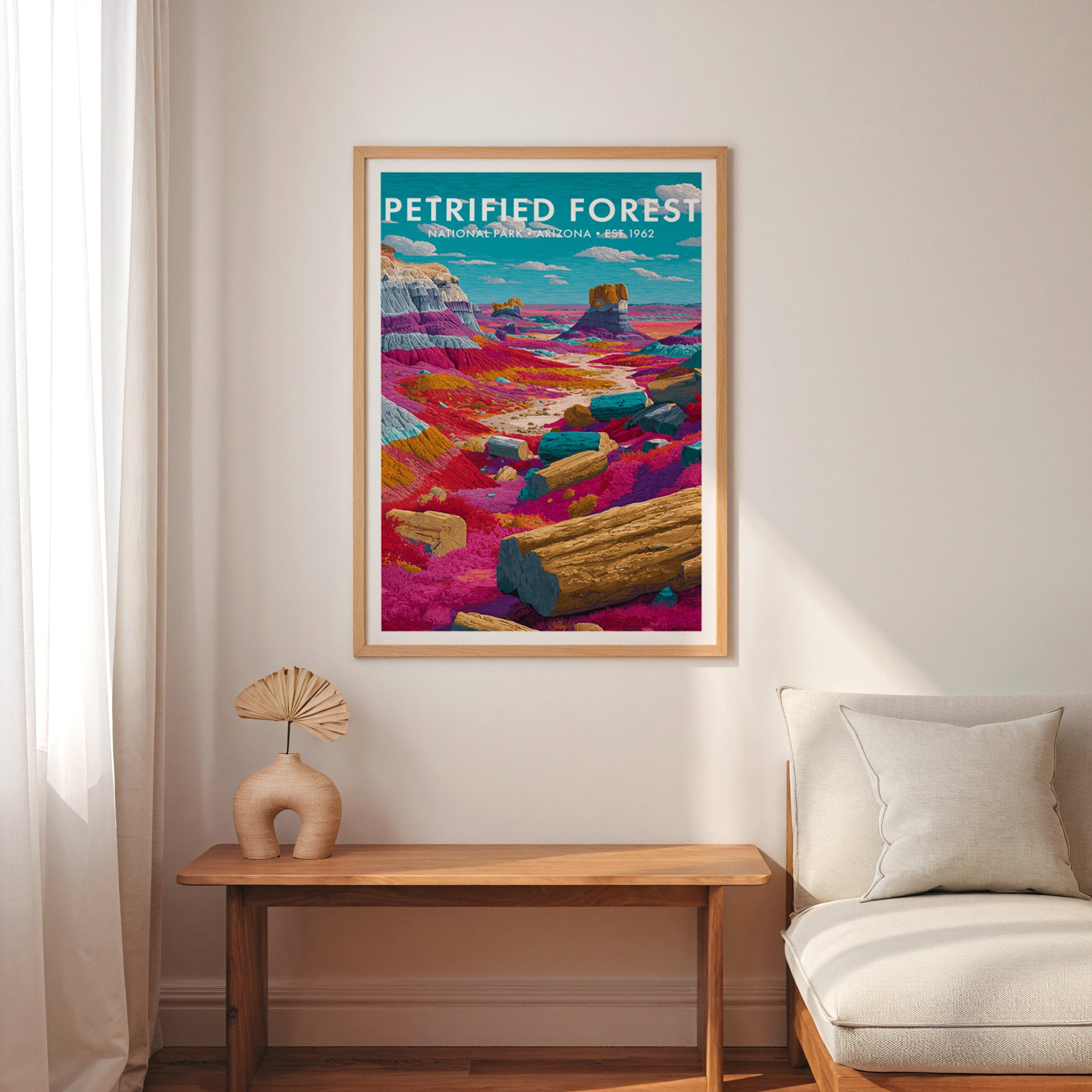 Retro Petrified Forest National Park Print