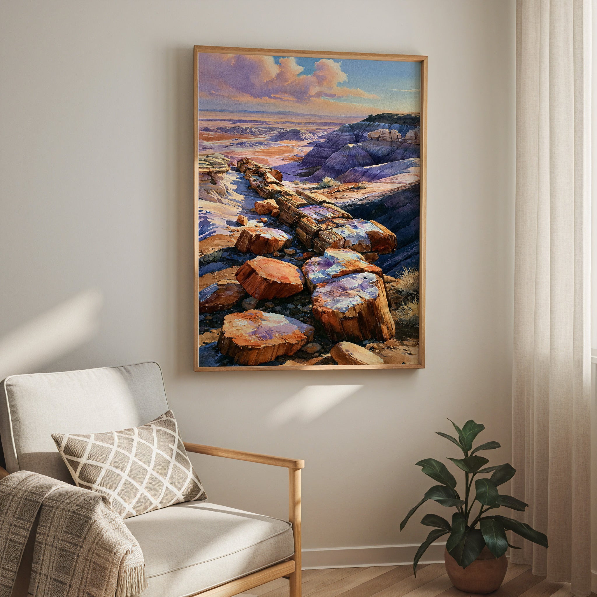 Petrified Forest National Park Watercolor Art