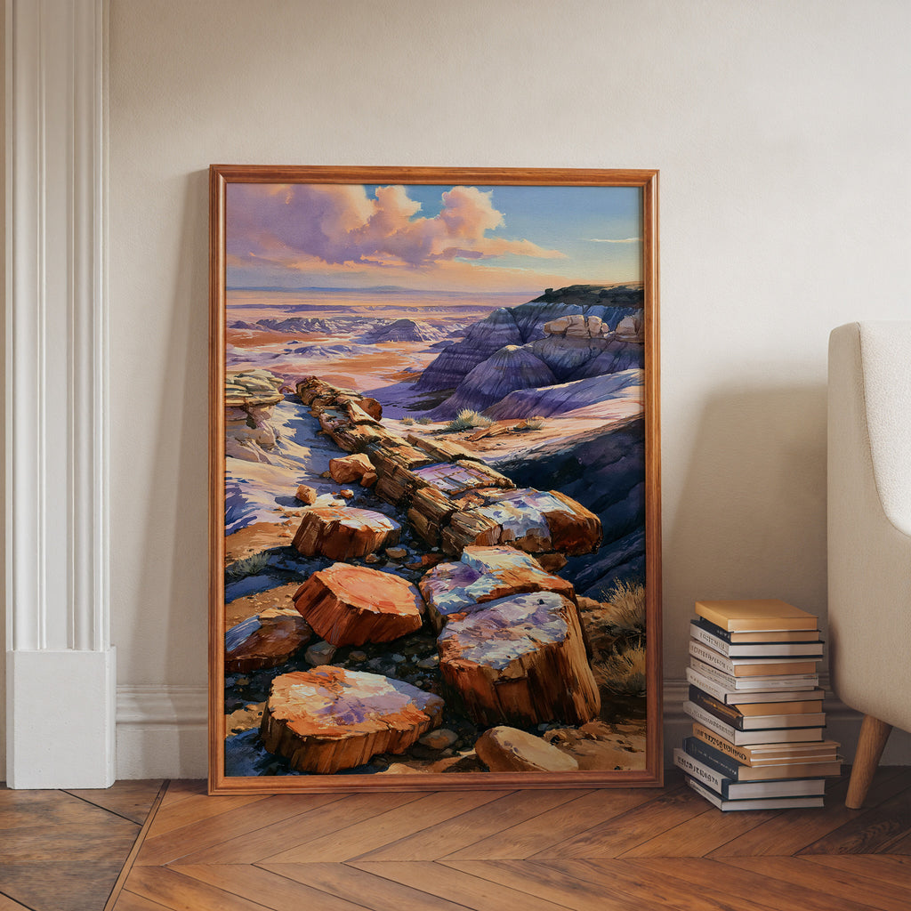 Petrified Forest National Park Watercolor Art