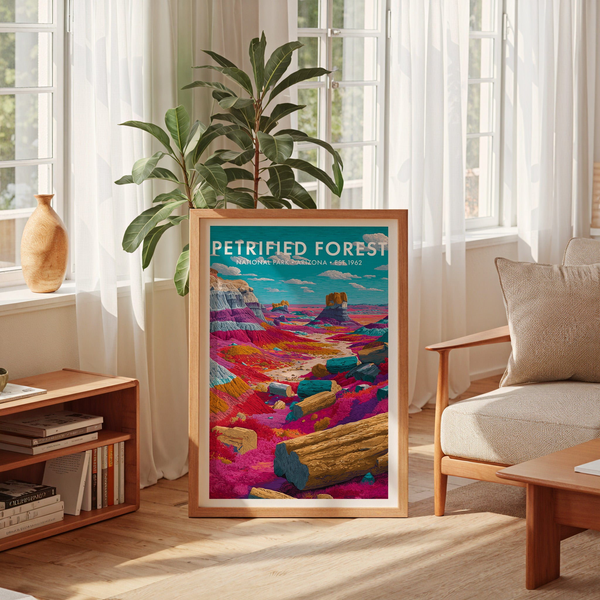 Retro Petrified Forest National Park Print