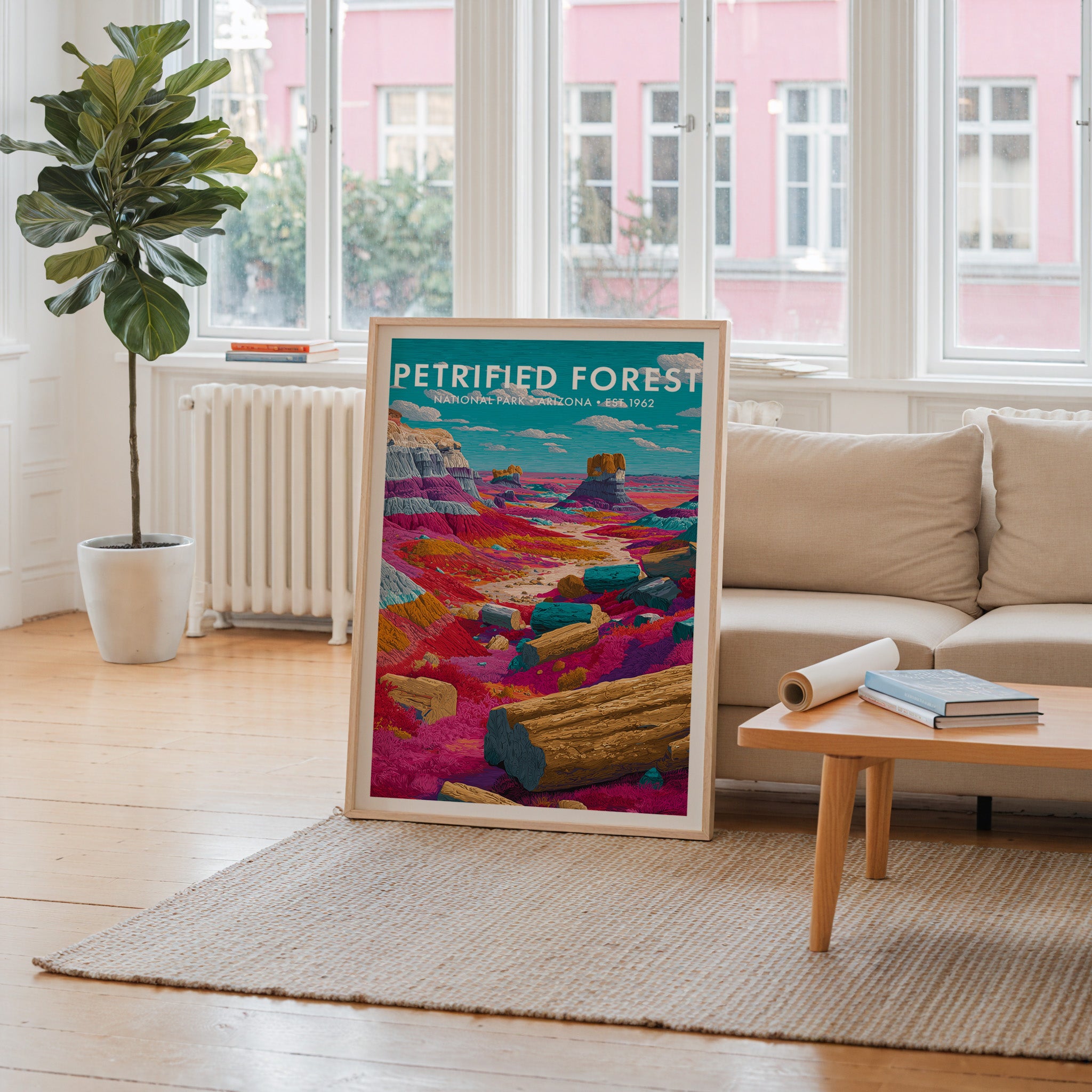 Retro Petrified Forest National Park Print
