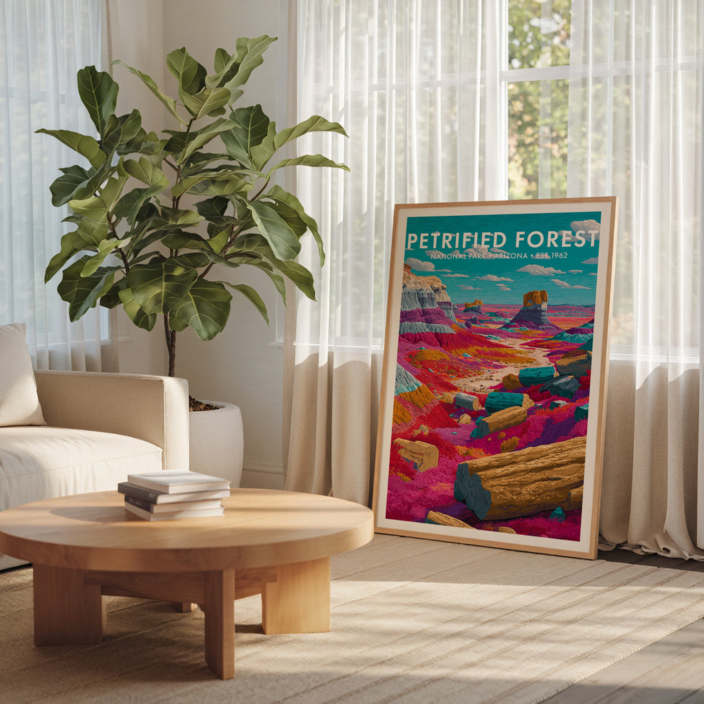 Retro Petrified Forest National Park Print