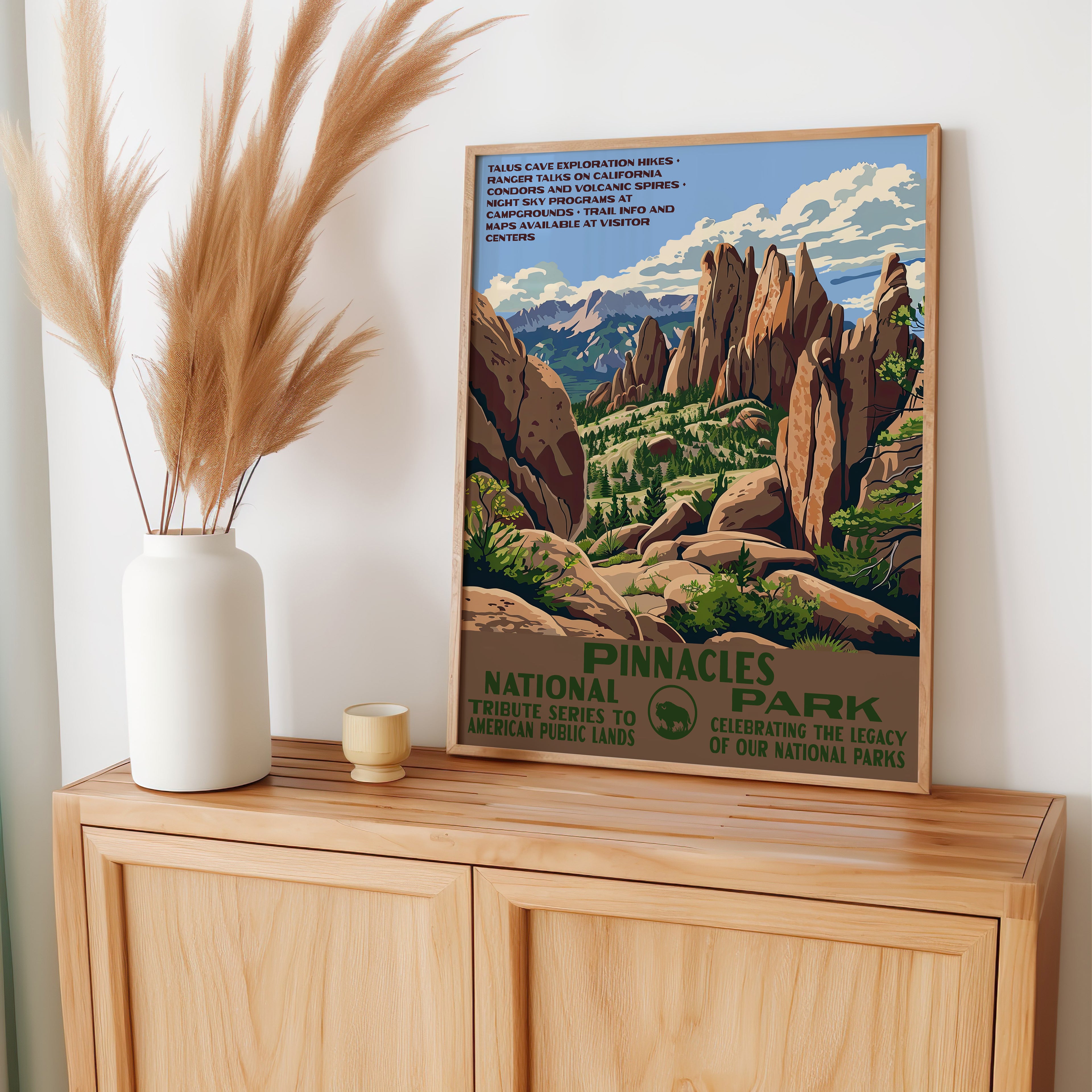 Pinnacles National Park Vintage WPA Art