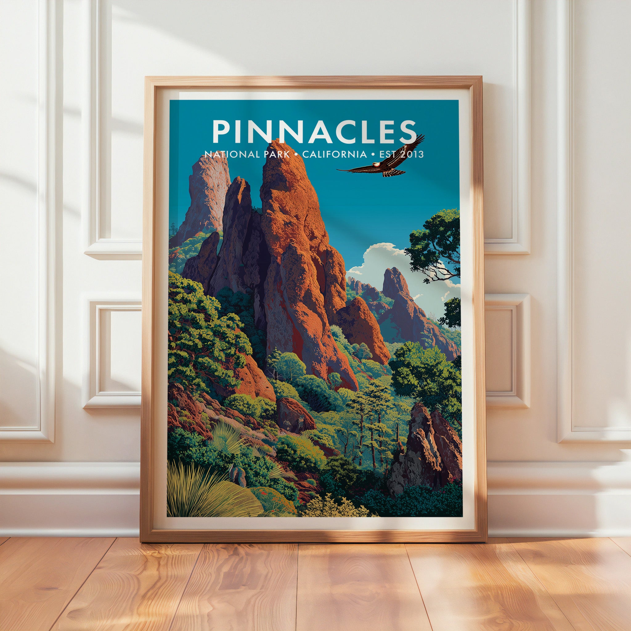 Retro Pinnacles National Park Print