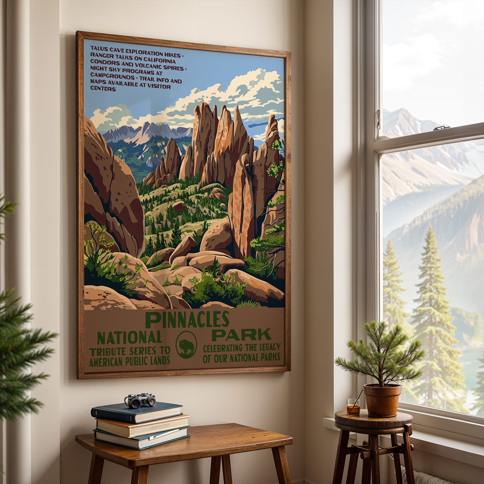 Pinnacles National Park Vintage WPA Art