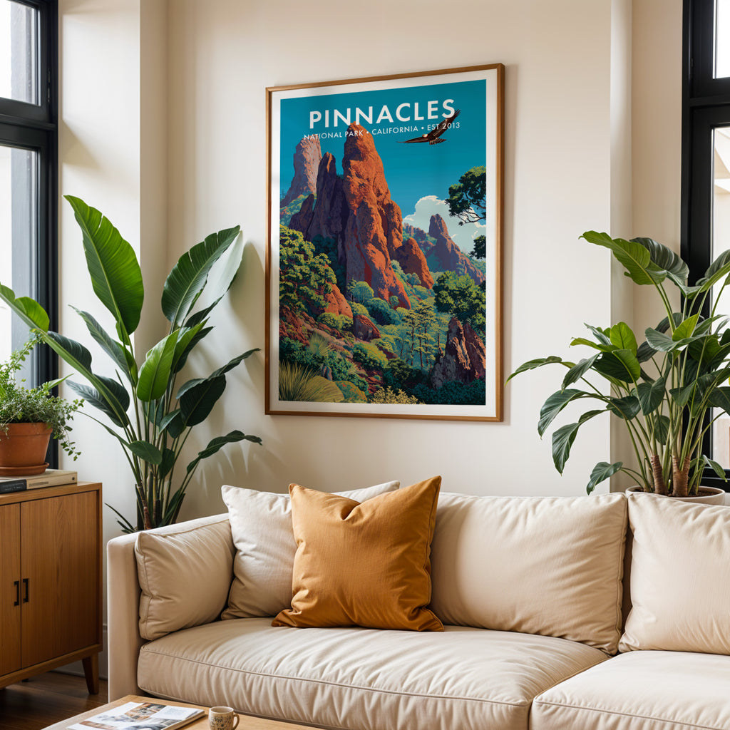 Retro Pinnacles National Park Print