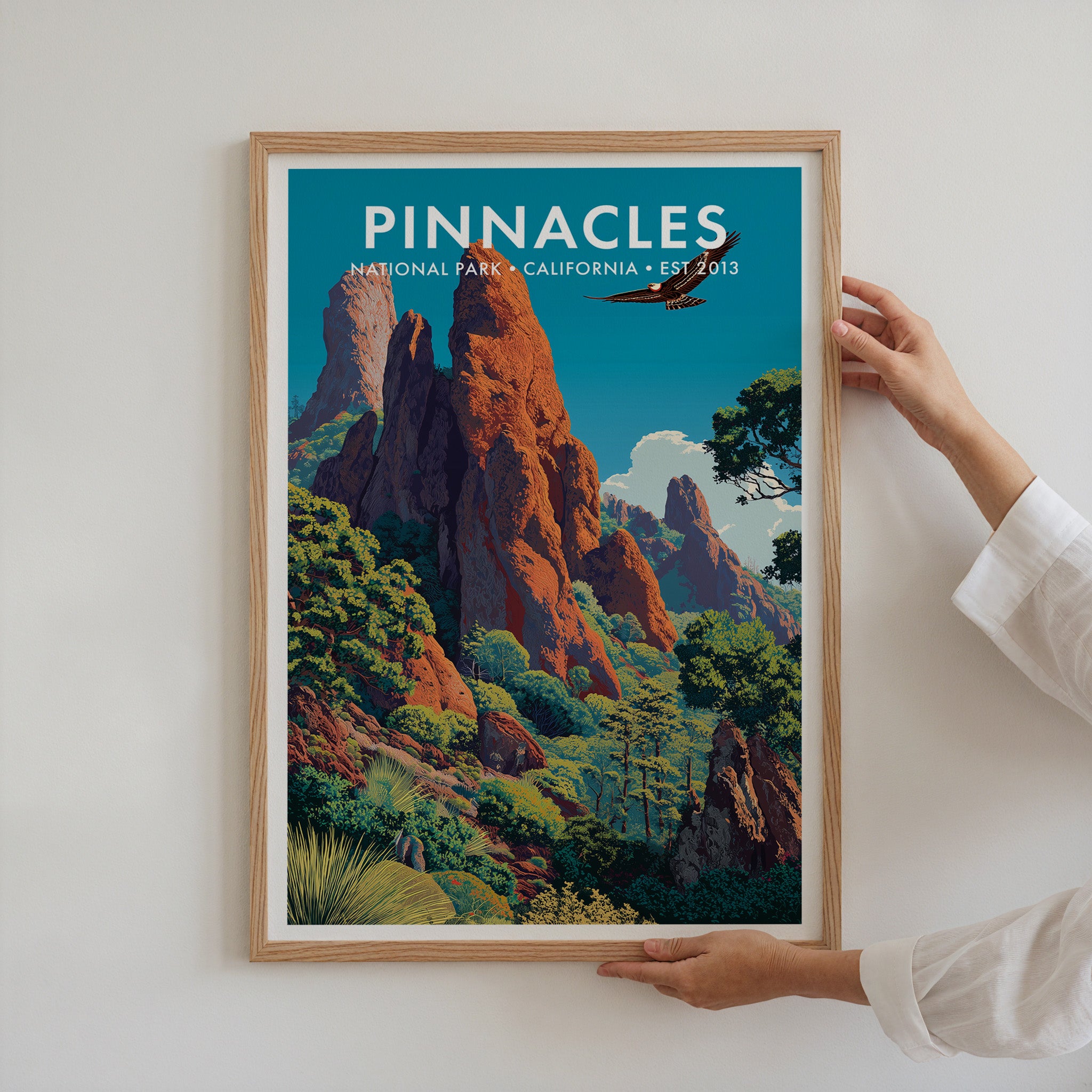 Retro Pinnacles National Park Print