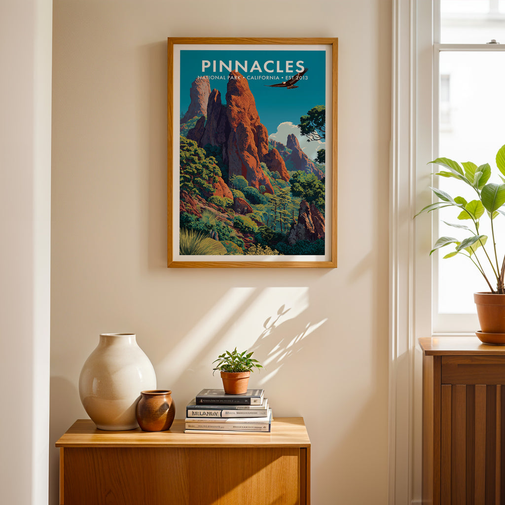 Retro Pinnacles National Park Print