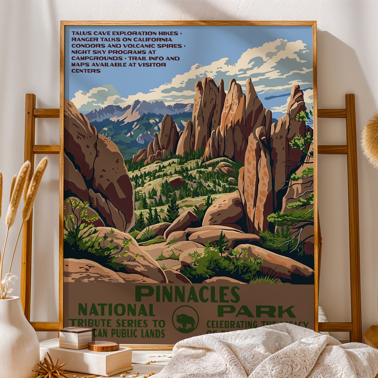 Pinnacles National Park Vintage WPA Art