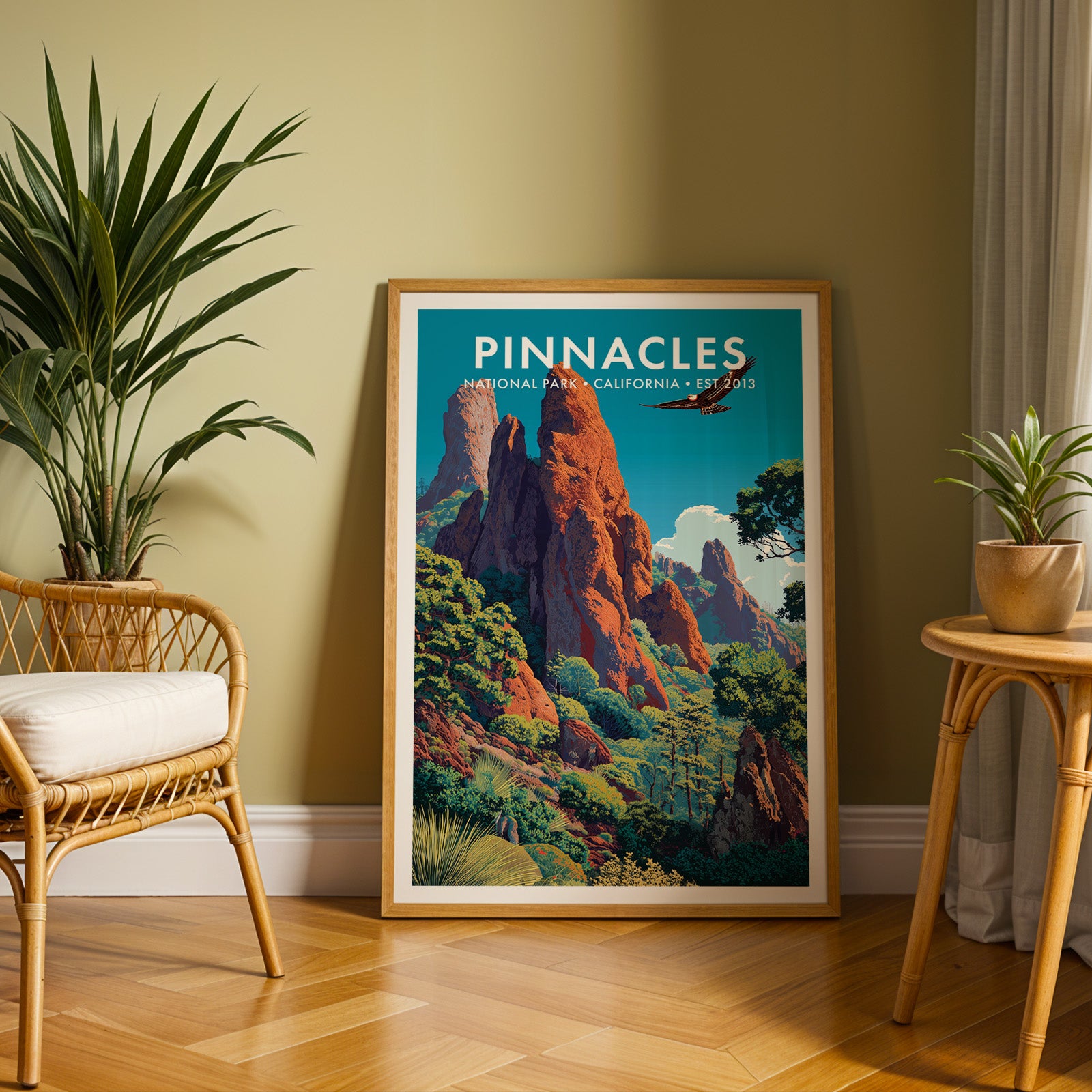 Retro Pinnacles National Park Print