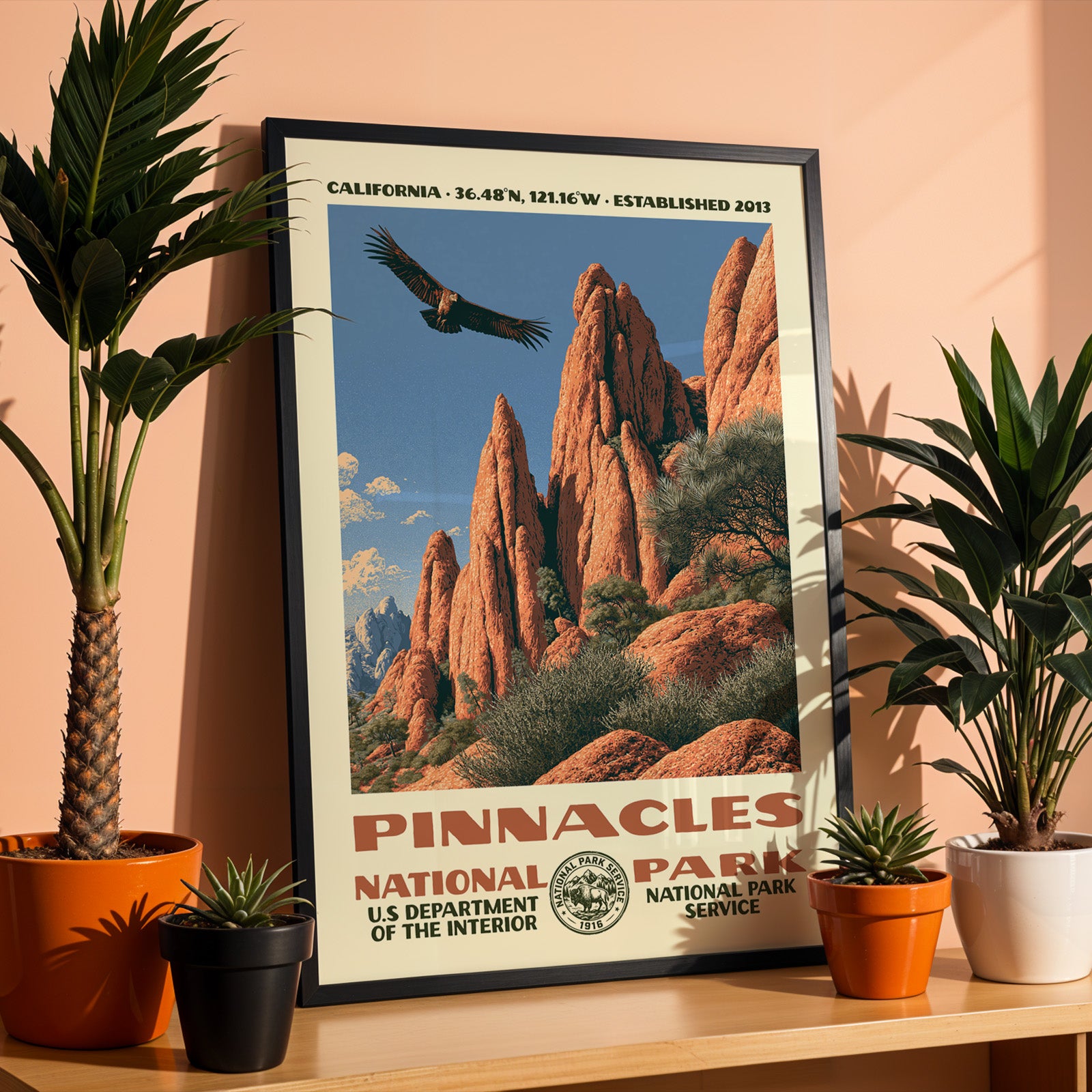 Pinnacles National Park Vintage WPA Art