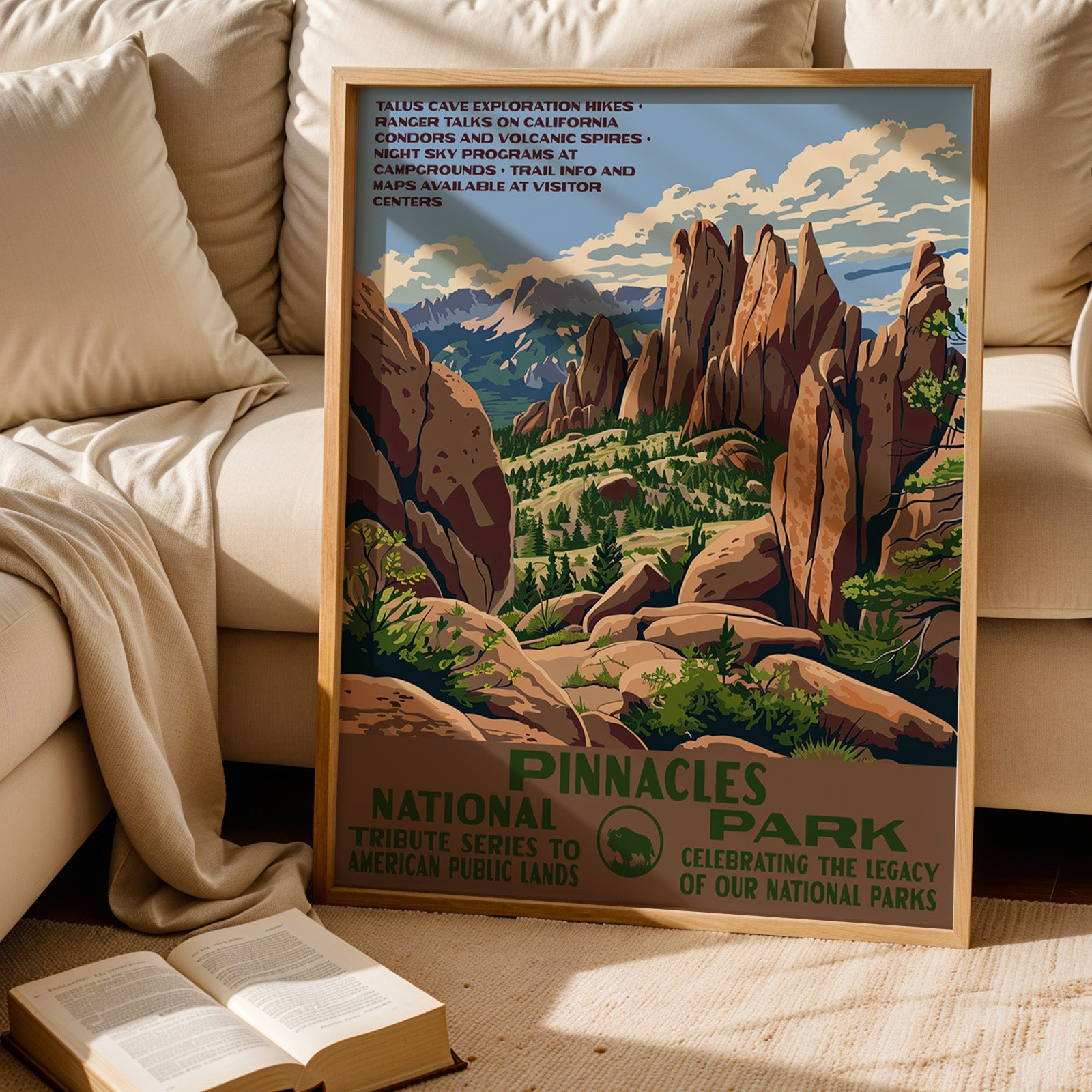Pinnacles National Park Vintage WPA Art