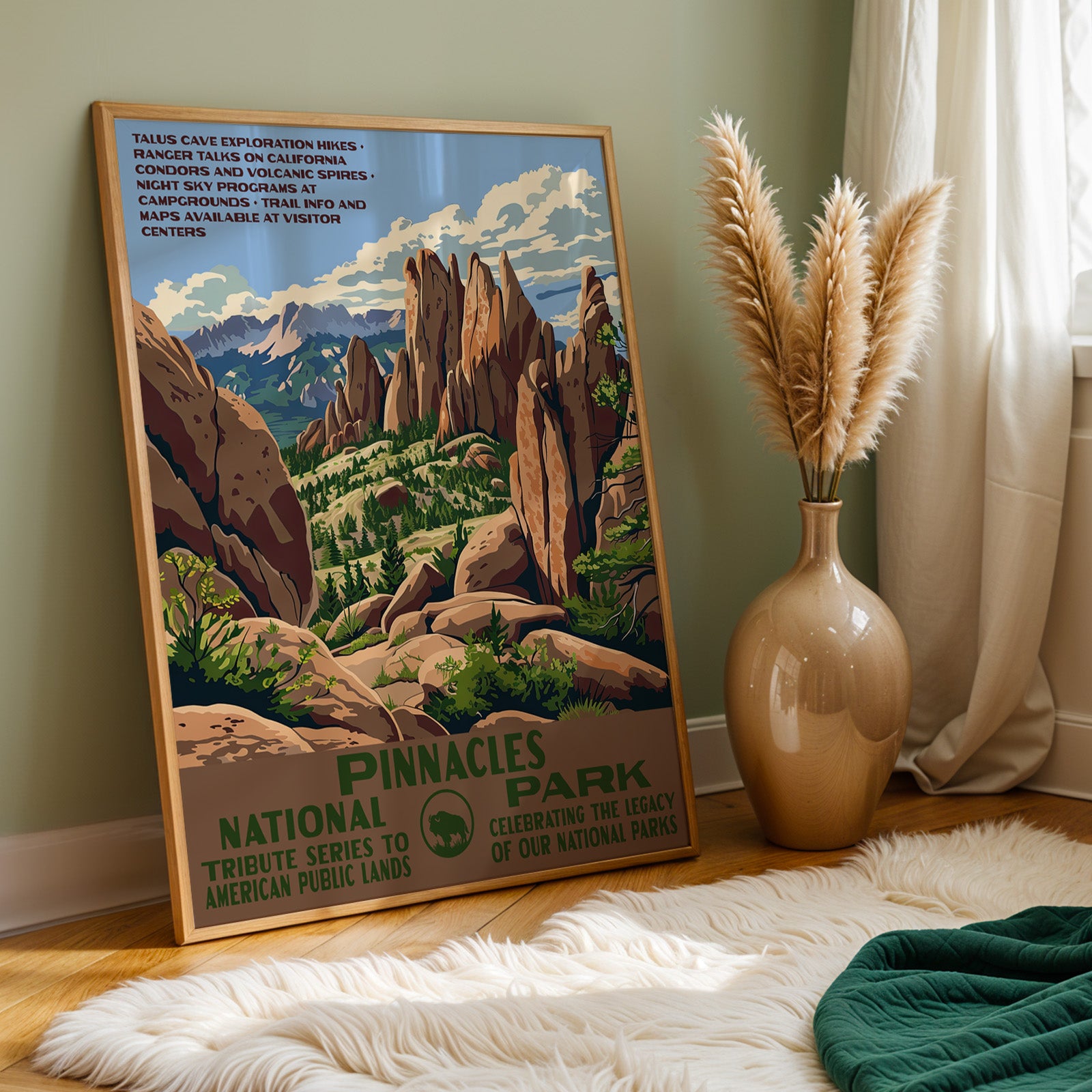 Pinnacles National Park Vintage WPA Art