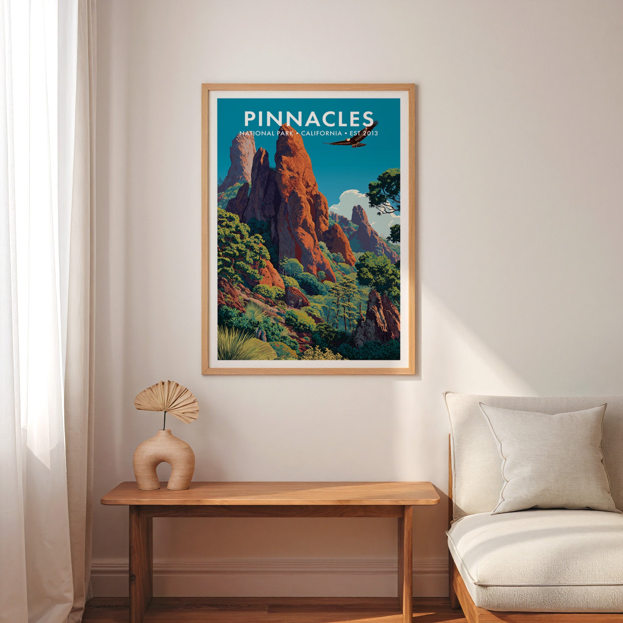 Retro Pinnacles National Park Print