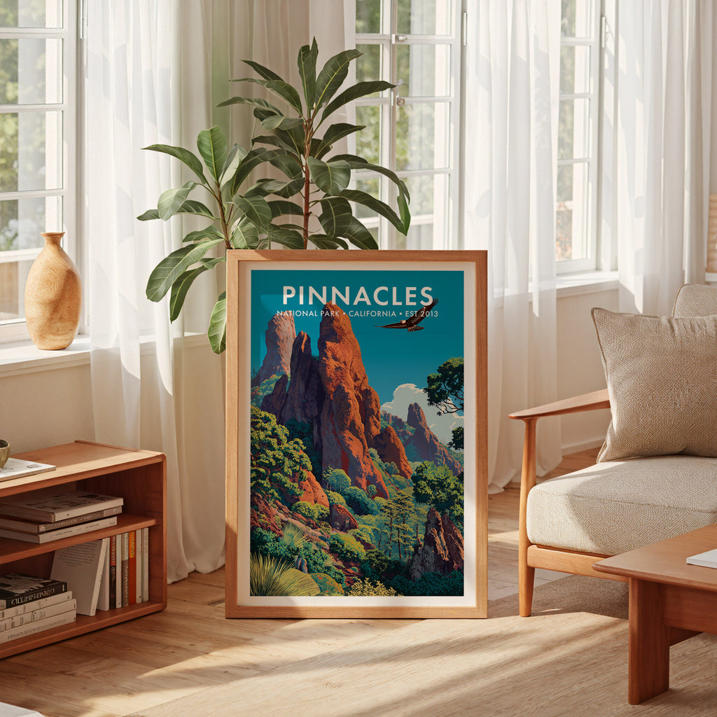 Retro Pinnacles National Park Print
