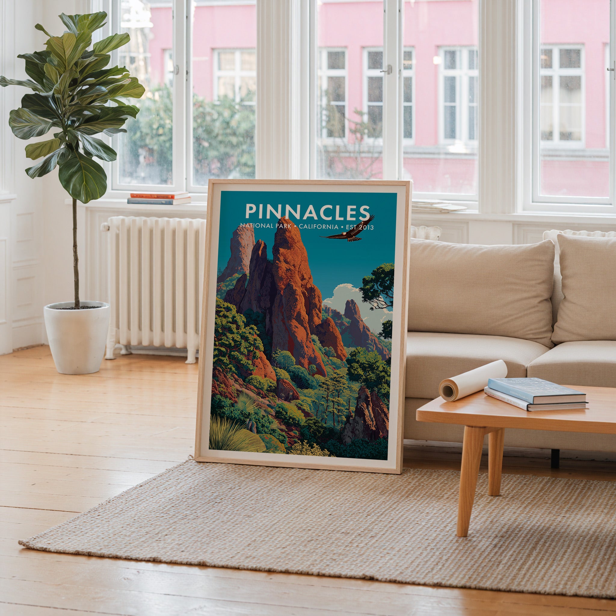 Retro Pinnacles National Park Print
