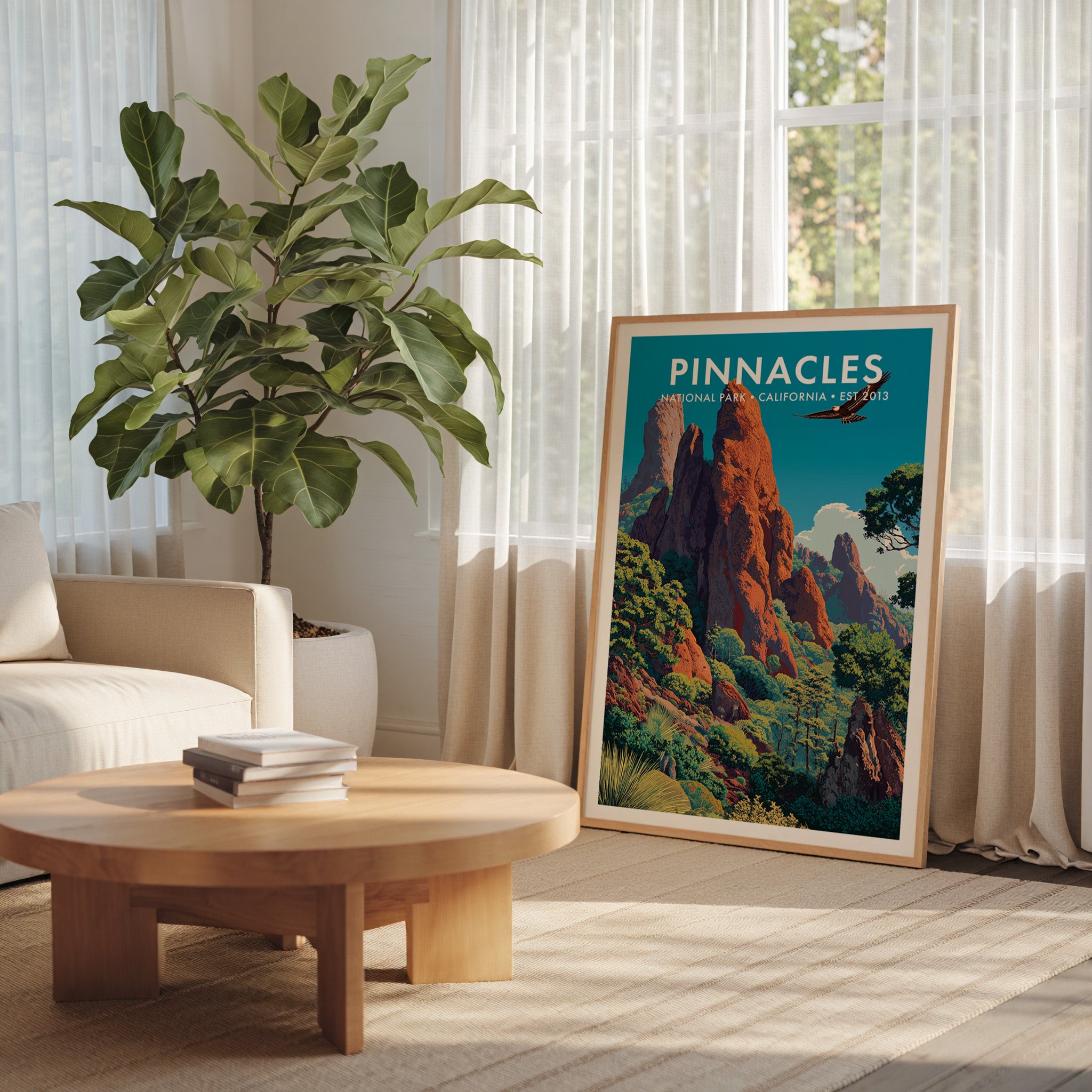 Retro Pinnacles National Park Print