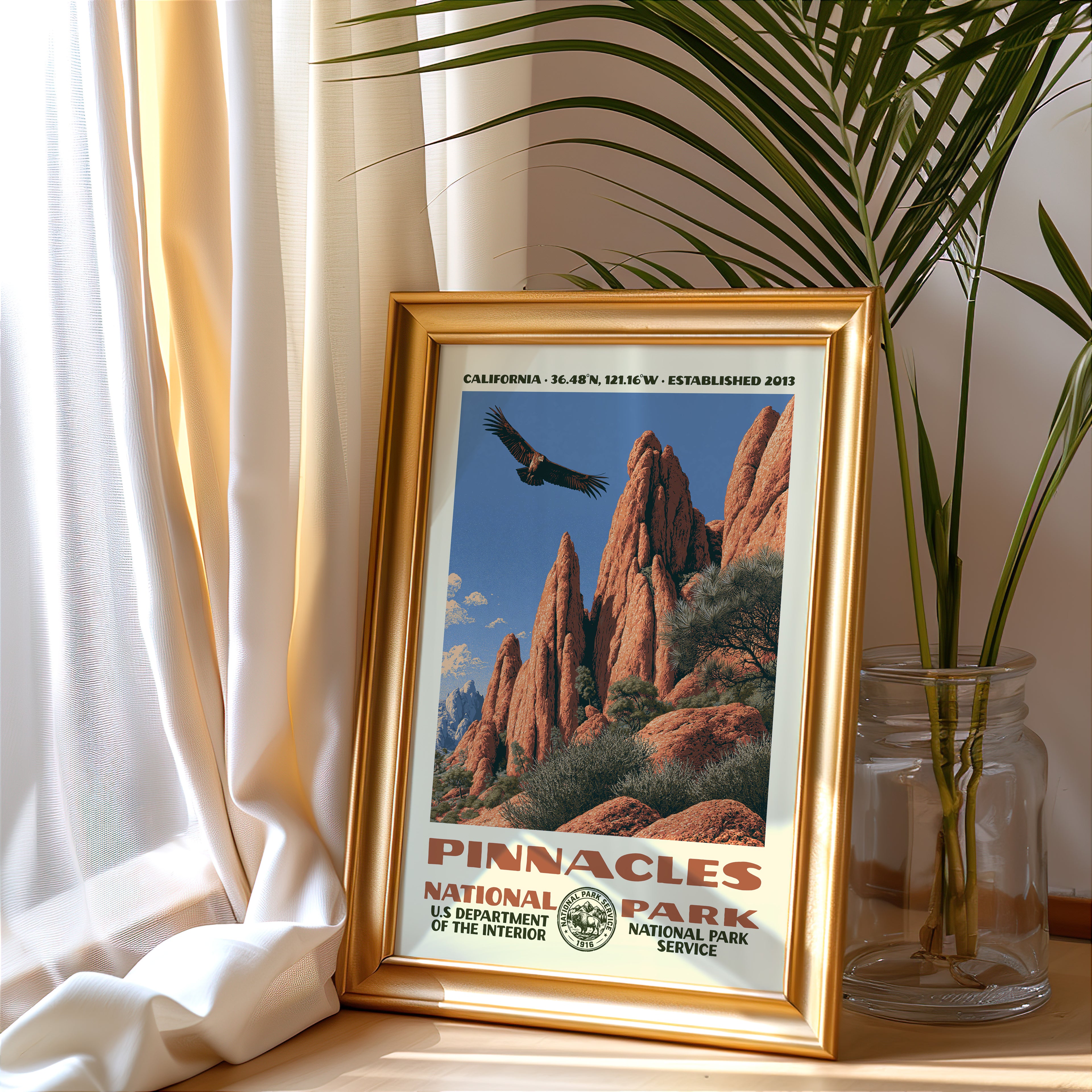 Pinnacles National Park Vintage WPA Art