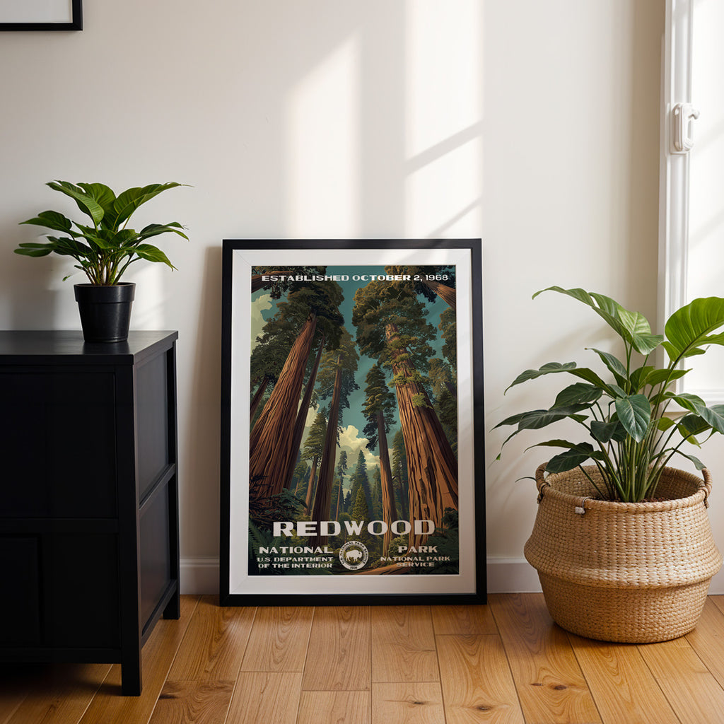 Redwood National Park Vintage WPA