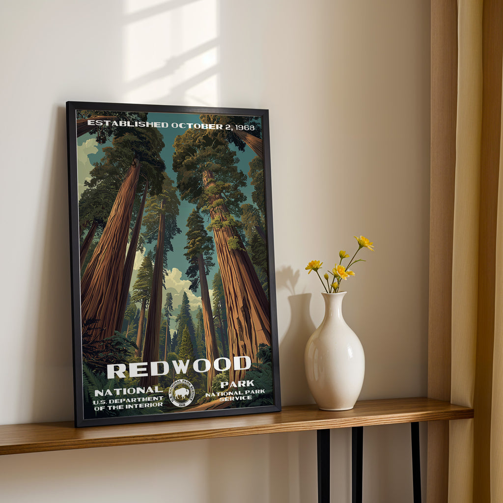 Redwood National Park Vintage WPA