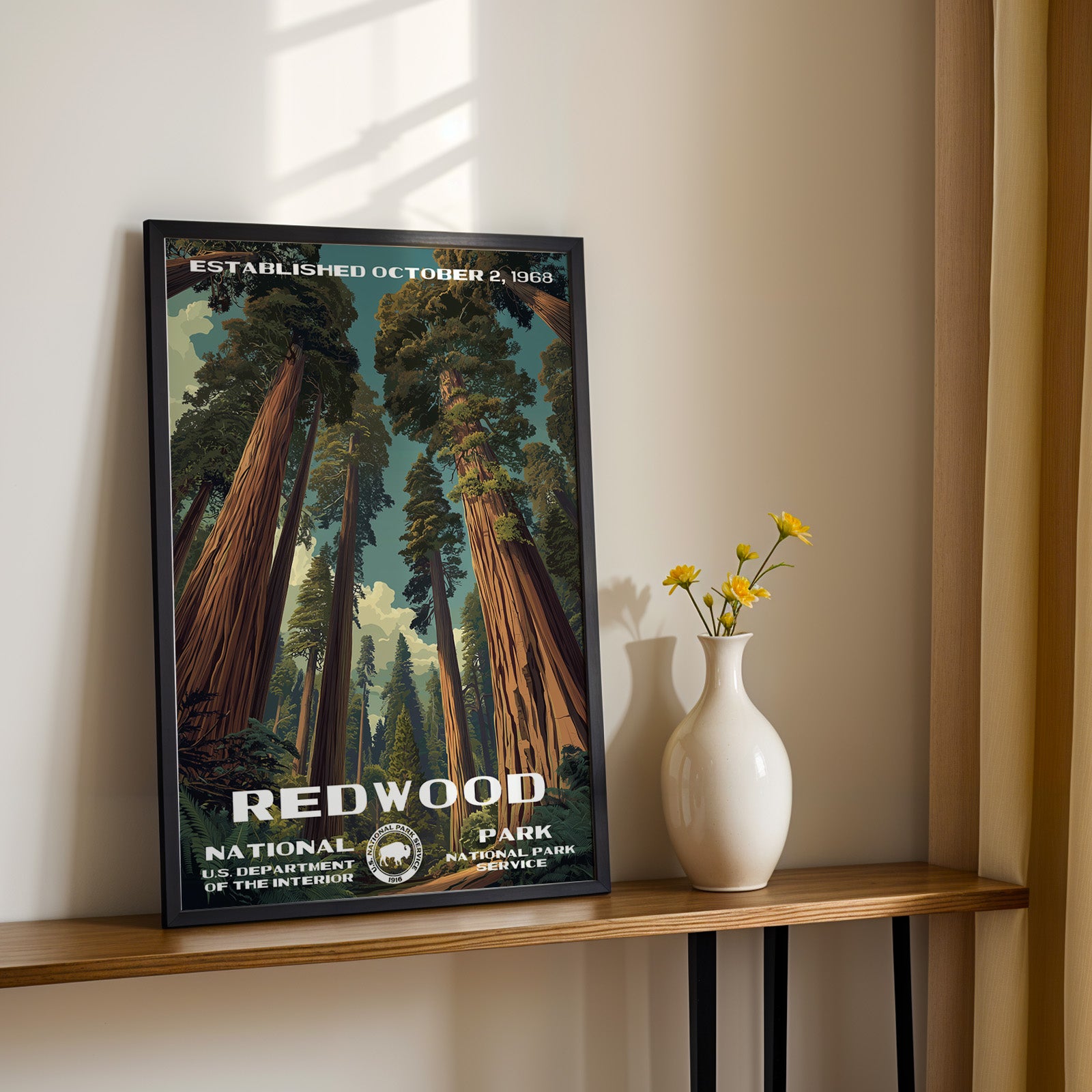 Redwood National Park Vintage WPA