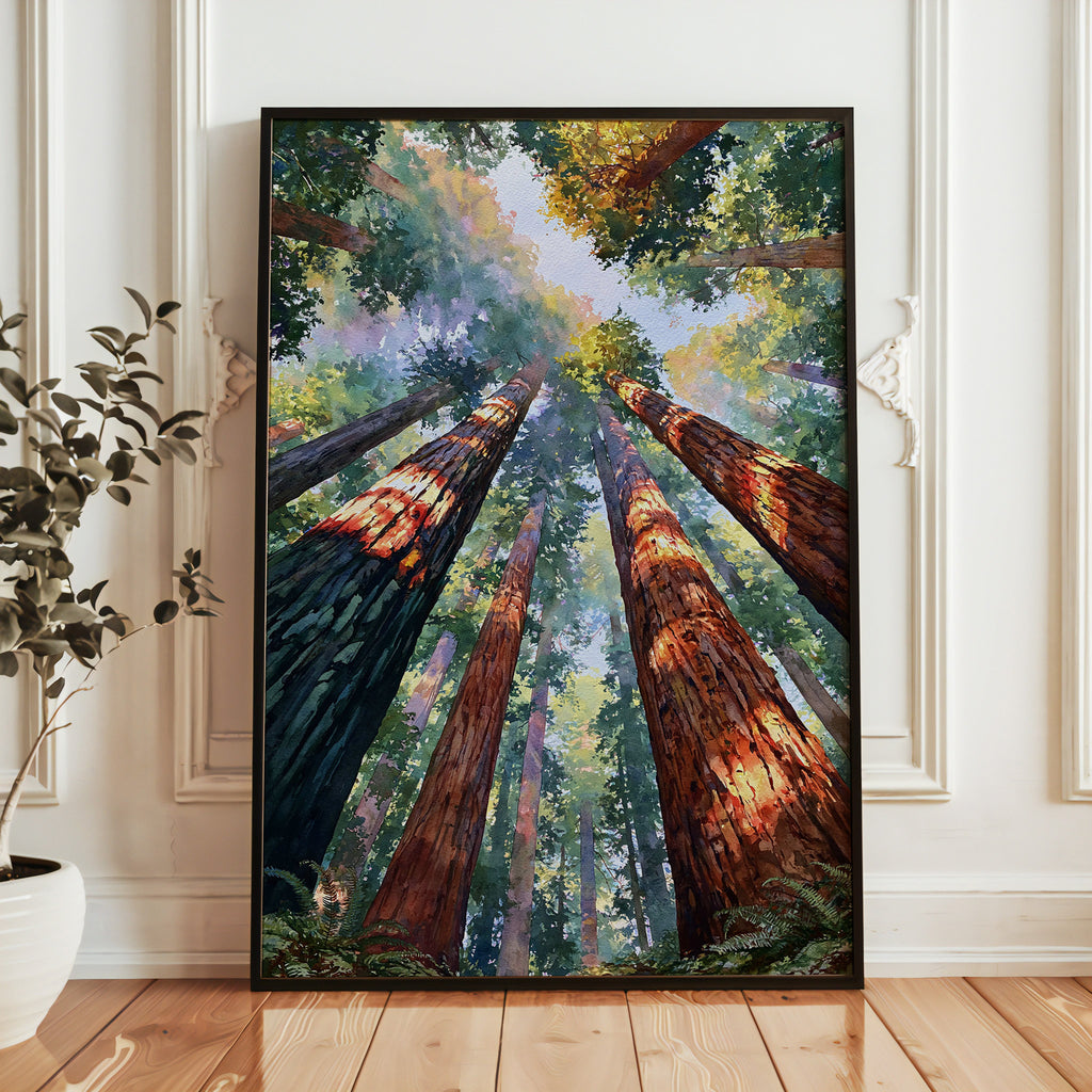 Redwood National Park Watercolor Art