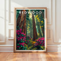 Retro Redwood National Park Print