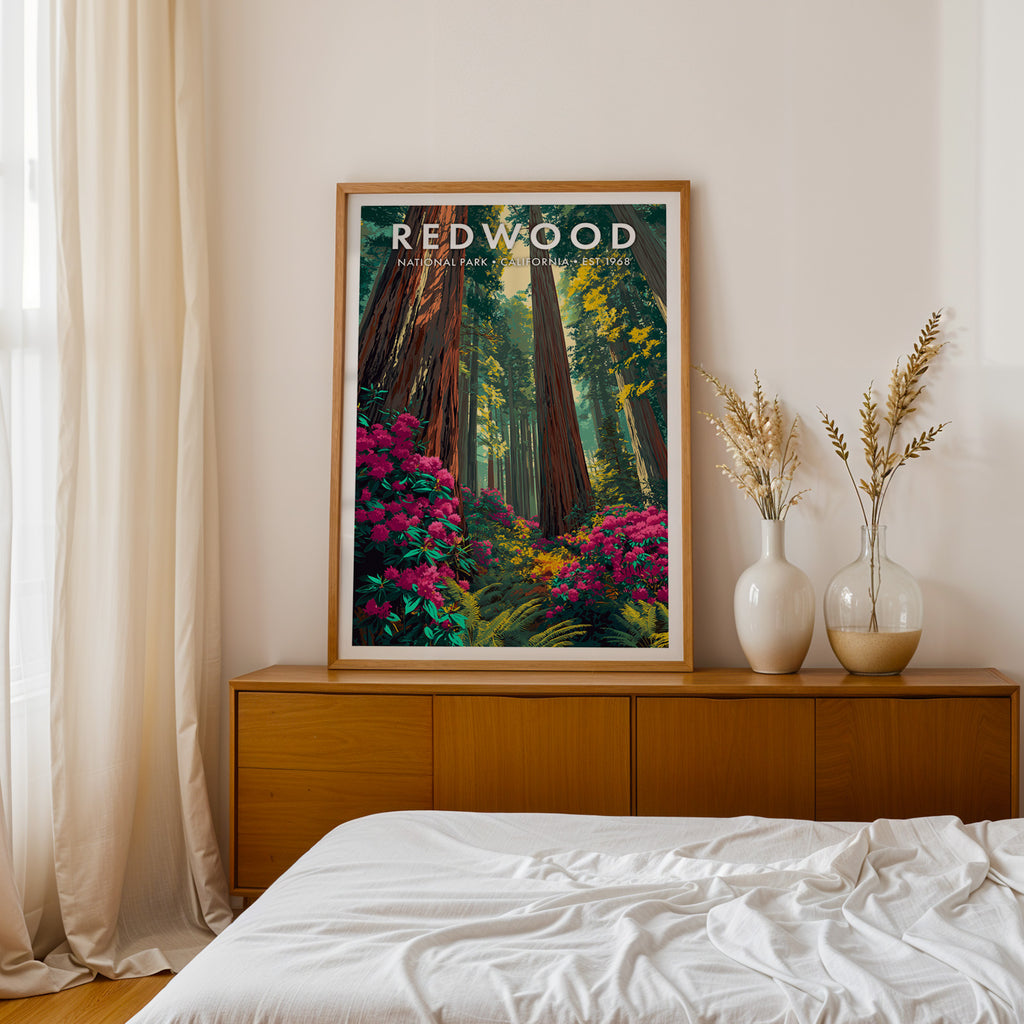 Retro Redwood National Park Print