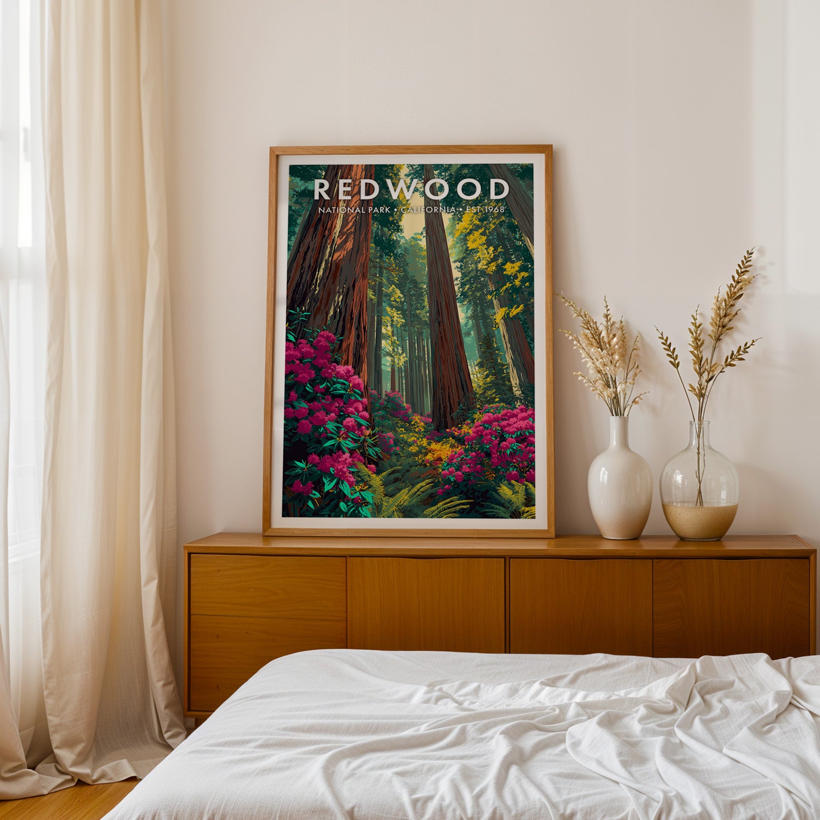 Retro Redwood National Park Print