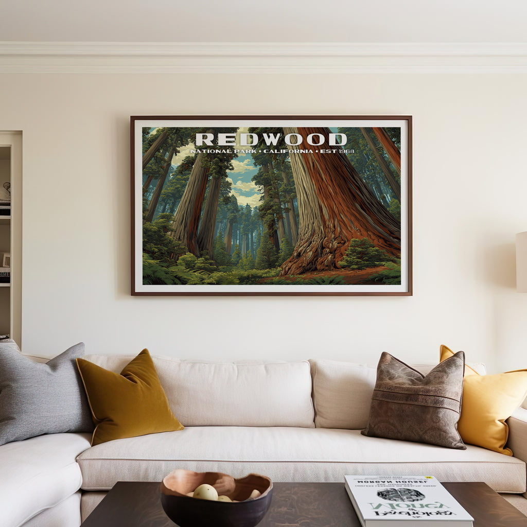 Redwood National Park Horizontal Vintage Art