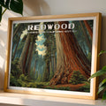 Redwood National Park Horizontal Vintage Art