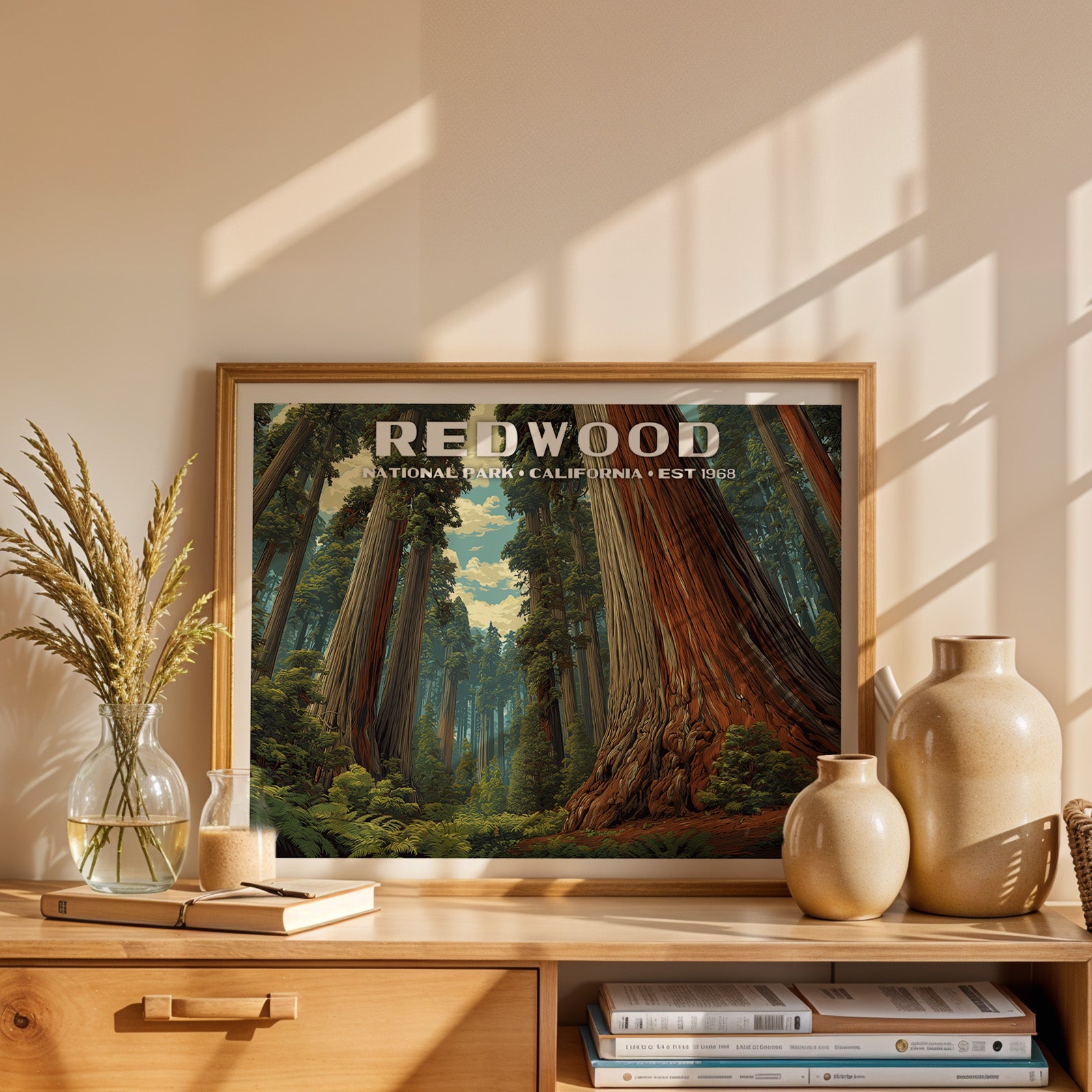 Redwood National Park Horizontal Vintage Art