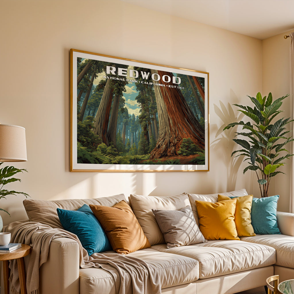 Redwood National Park Horizontal Vintage Art