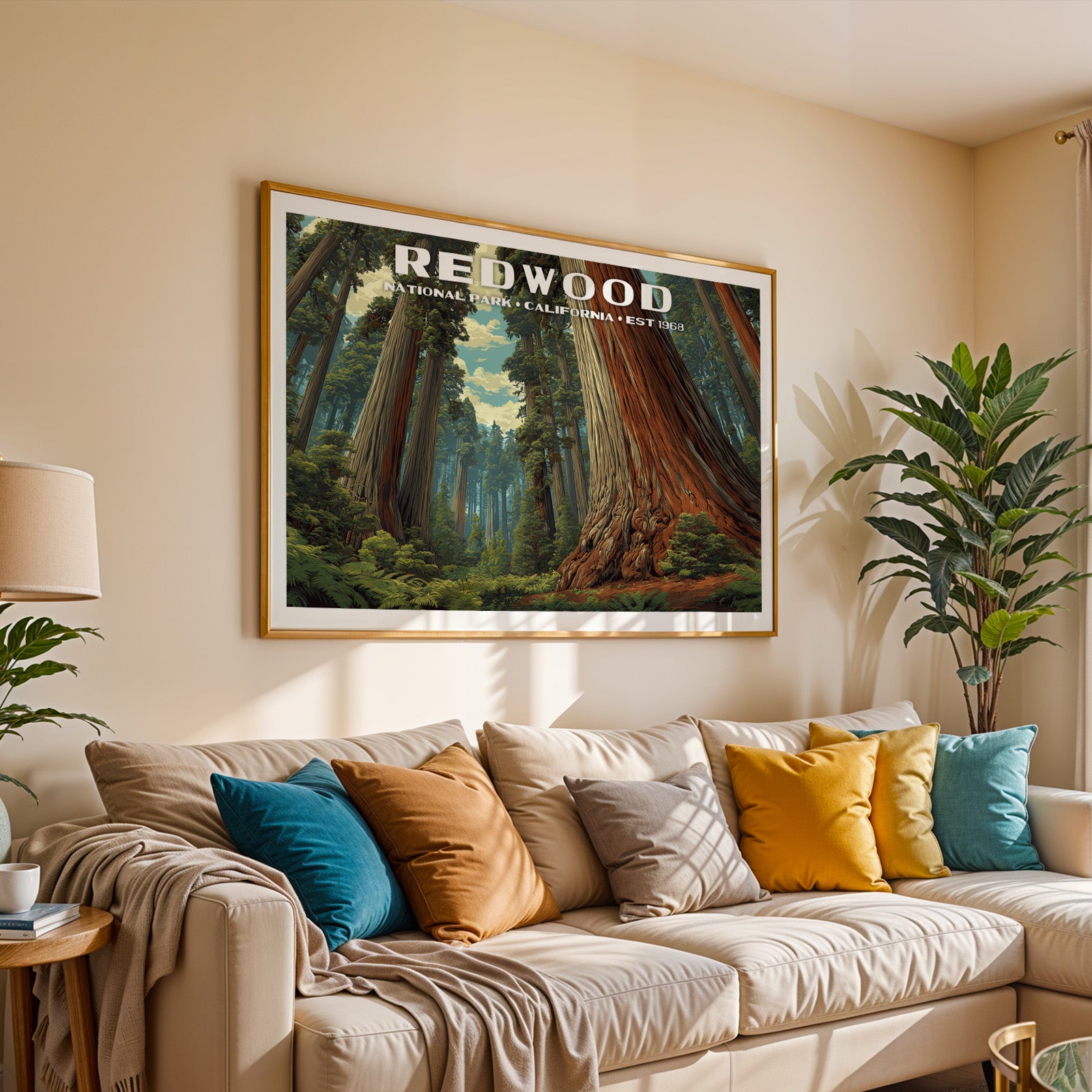 Redwood National Park Horizontal Vintage Art