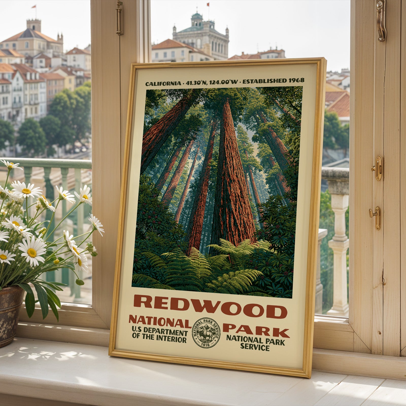 Redwood National Park Vintage WPA Art