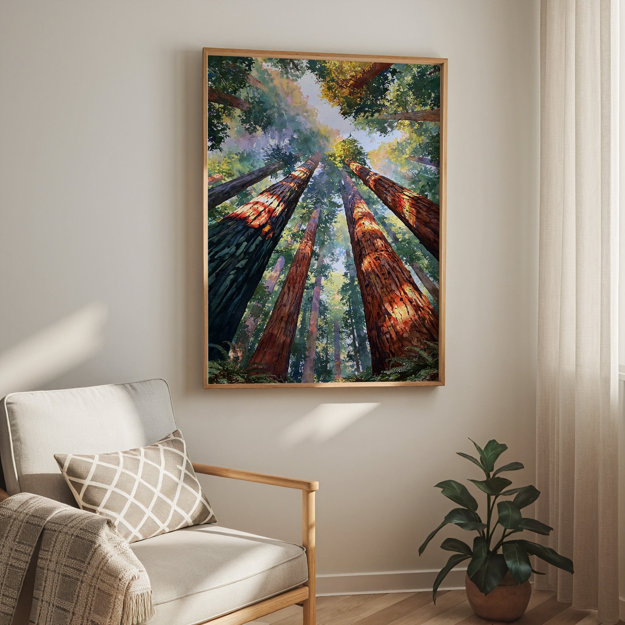 Redwood National Park Watercolor Art