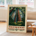 Redwood National Park Vintage WPA Art