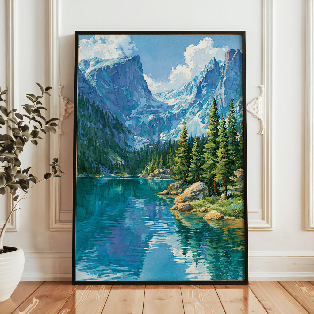 Rocky Mountain National Park Watercolor Art