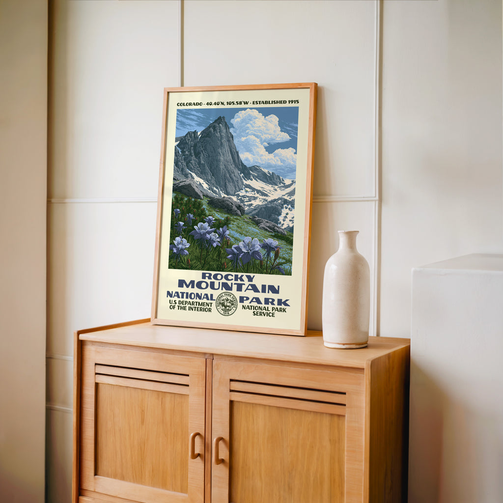 Rocky Mountain National Park Vintage WPA Art