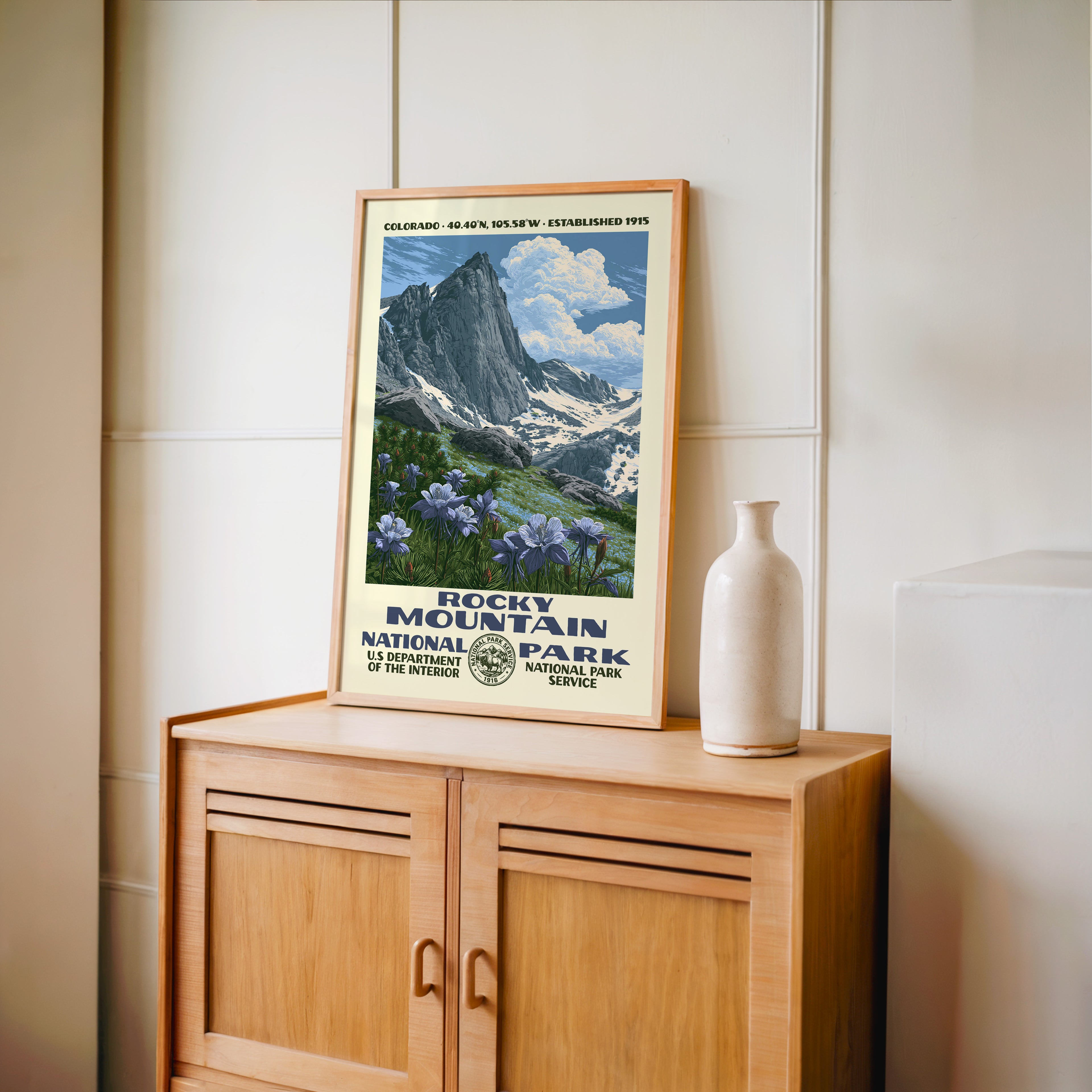 Rocky Mountain National Park Vintage WPA Art