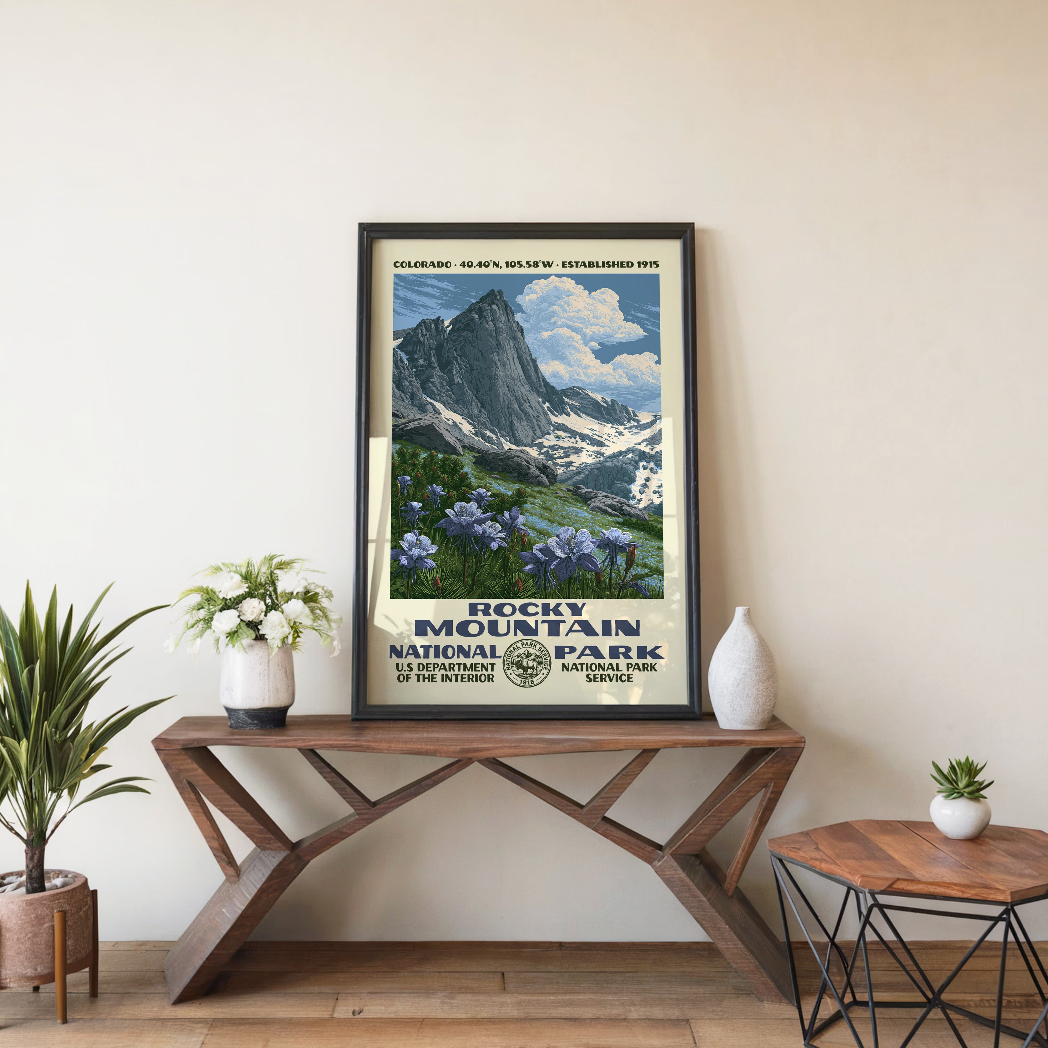 Rocky Mountain National Park Vintage WPA Art