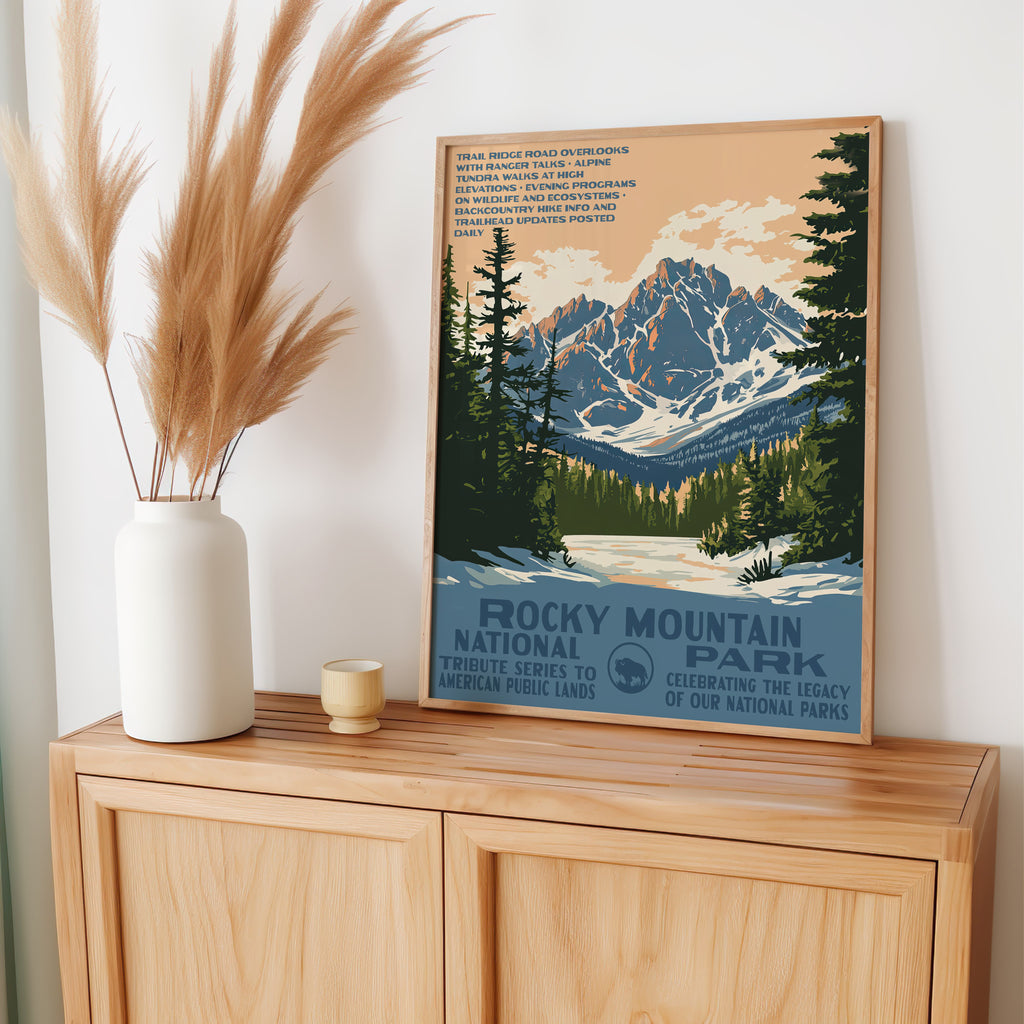 Rocky Mountain National Park Vintage WPA Art