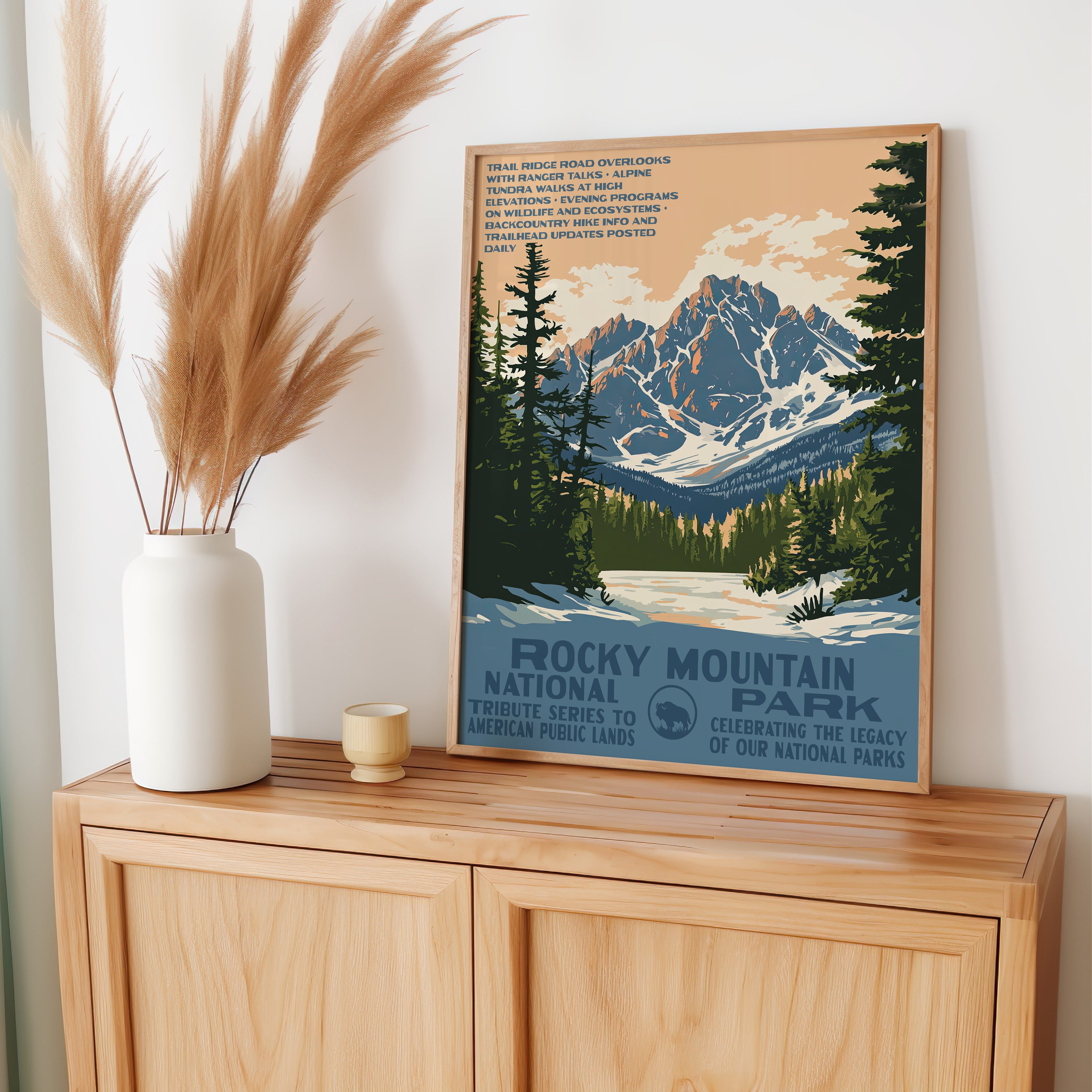 Rocky Mountain National Park Vintage WPA Art