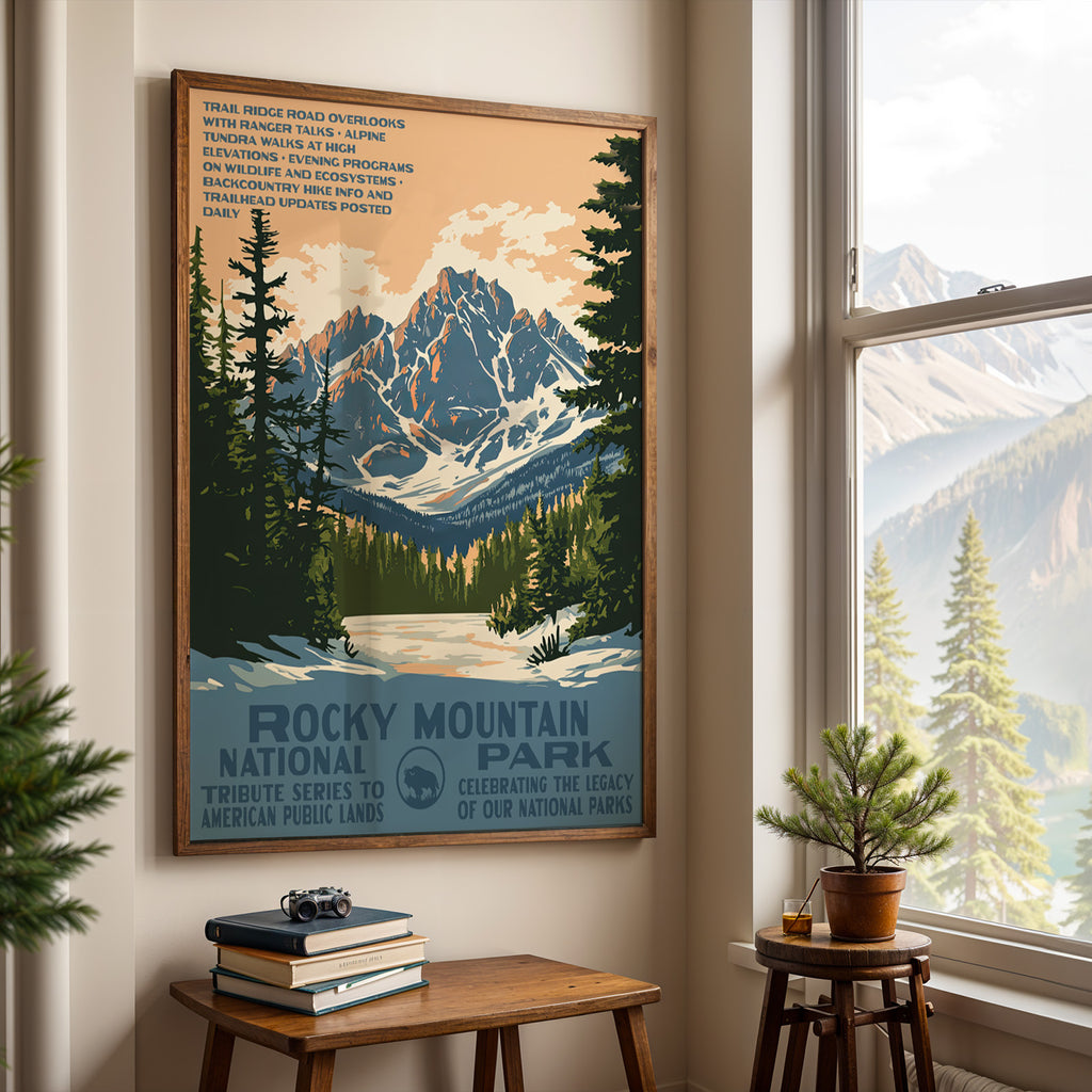 Rocky Mountain National Park Vintage WPA Art