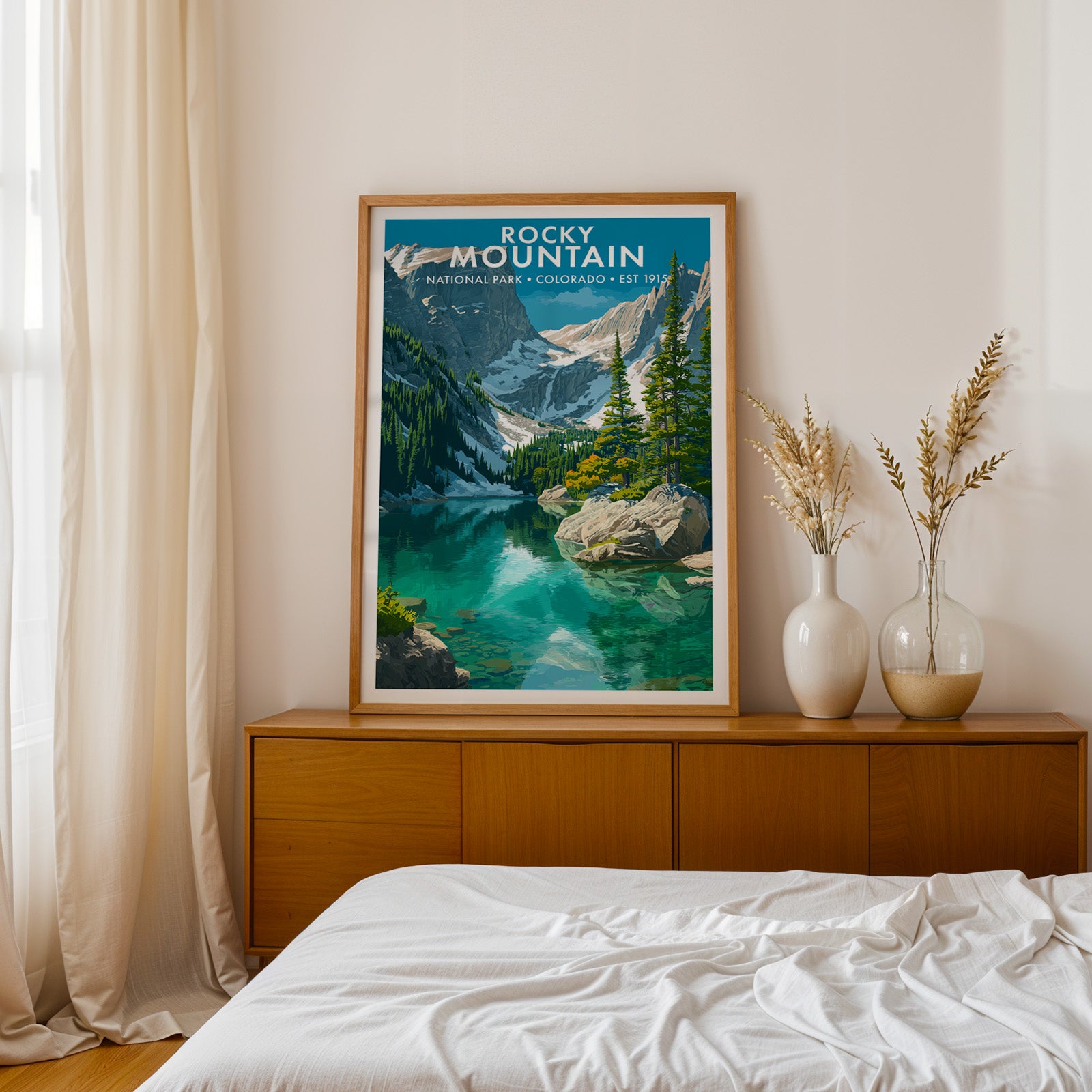 Retro Rocky Mountain National Park Print