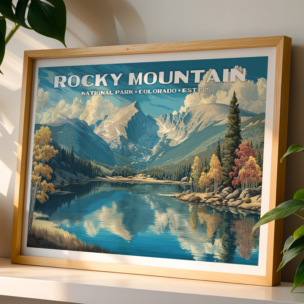 Rocky Mountain National Park Horizontal Vintage Art