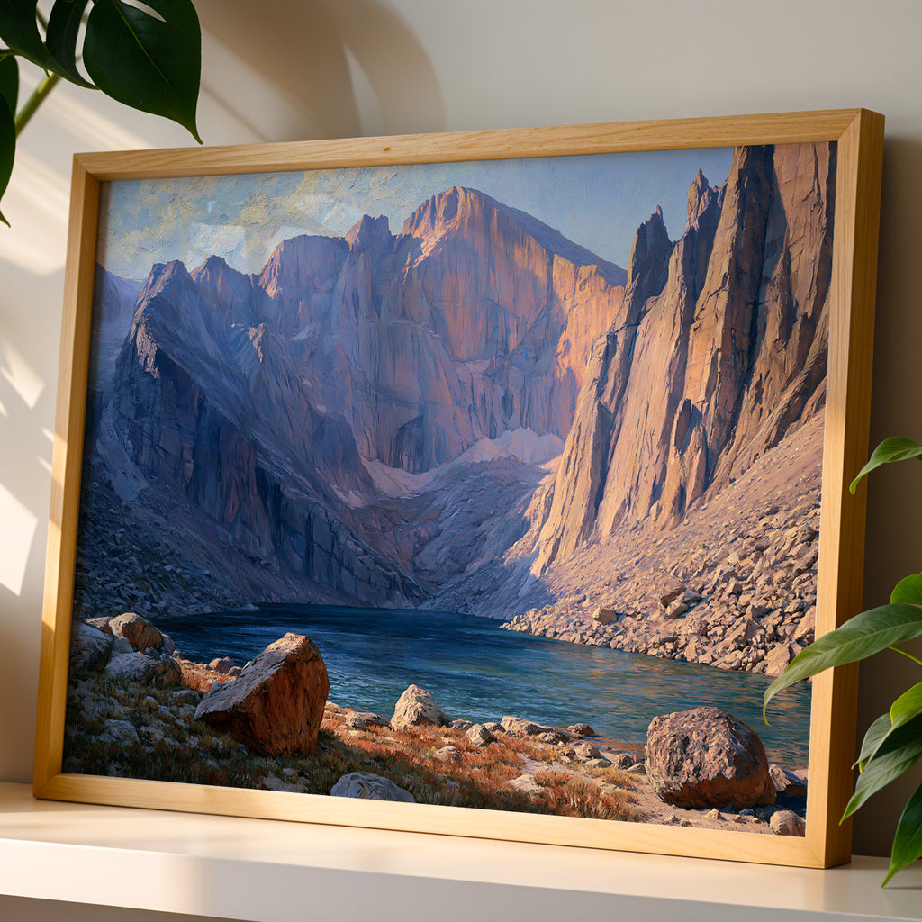 Rocky Mountain National Park Classical Oil Painting