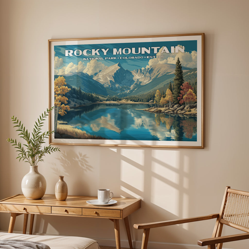 Rocky Mountain National Park Horizontal Vintage Art