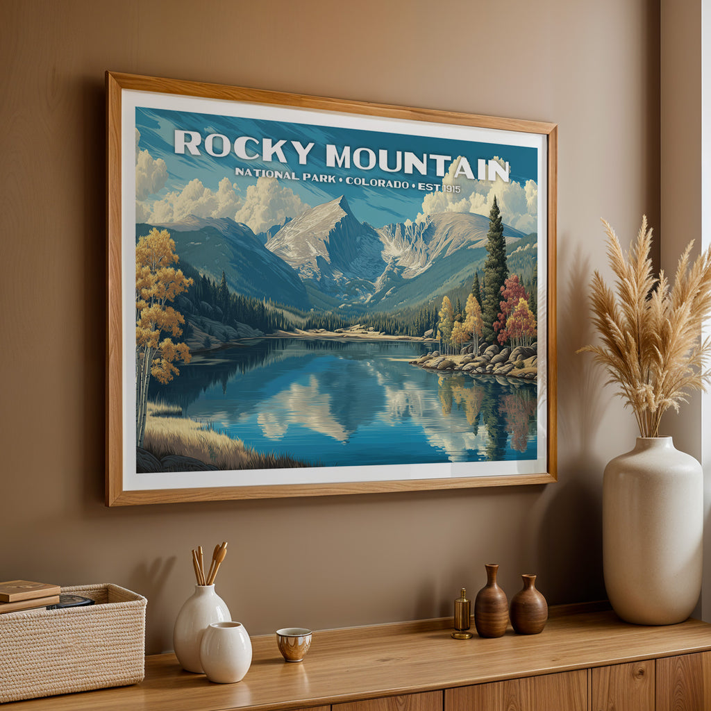 Rocky Mountain National Park Horizontal Vintage Art