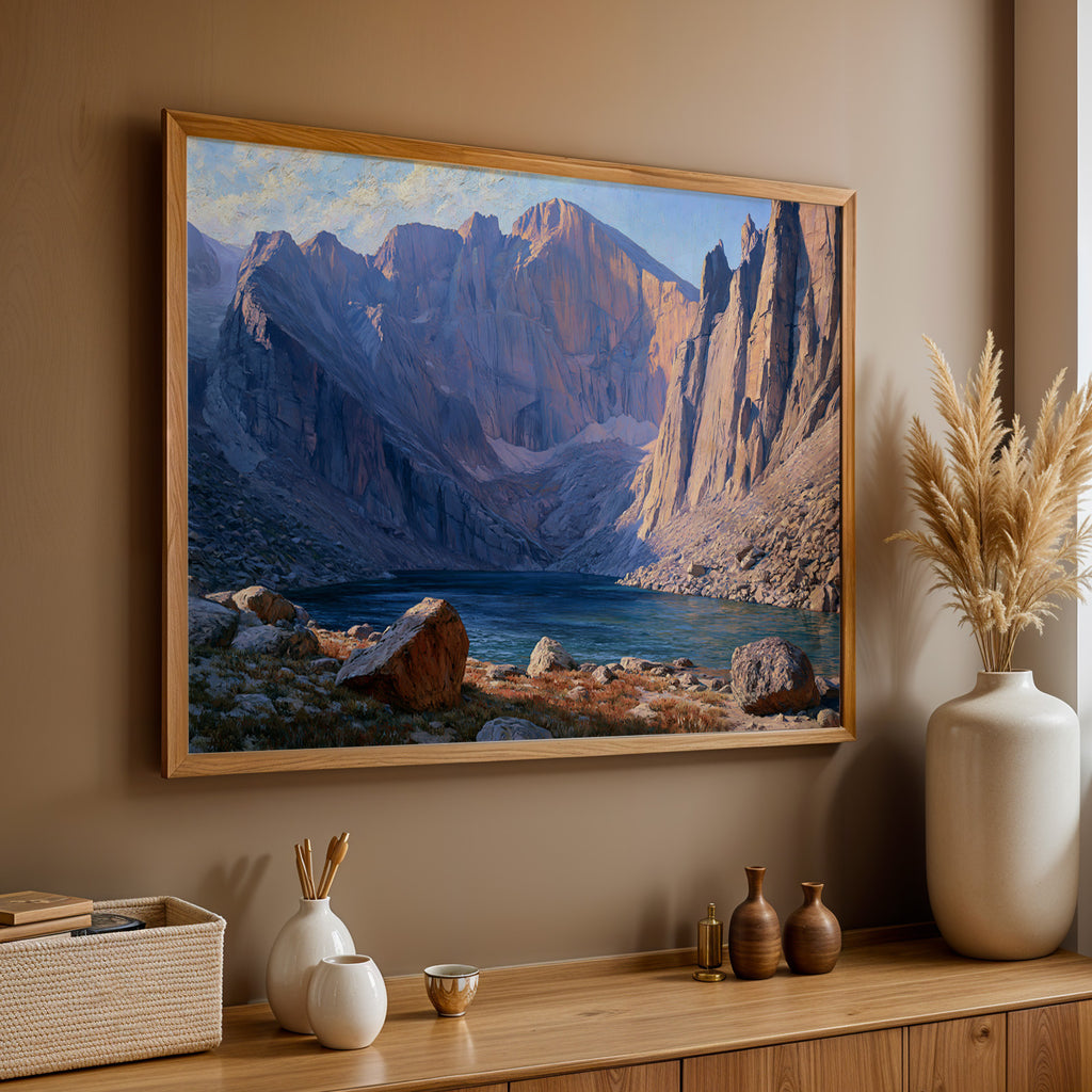 Rocky Mountain National Park Classical Oil Painting